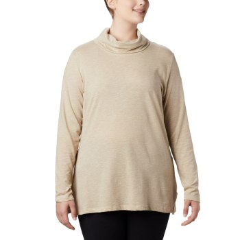 Columbia Ženske Majice S Kapuljačom - Canyon Point Cowl Neck Plus Size Krem | BPQS-10347